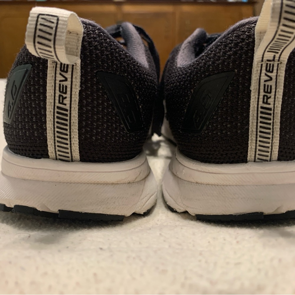 Womens Revel 4.0 Charcoal Black & White Running Athleasure Training Sz 6.5 - Picture 6 of 15